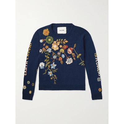 Story mfg. 男士 FW25 毛衣 短款嵌花有机棉