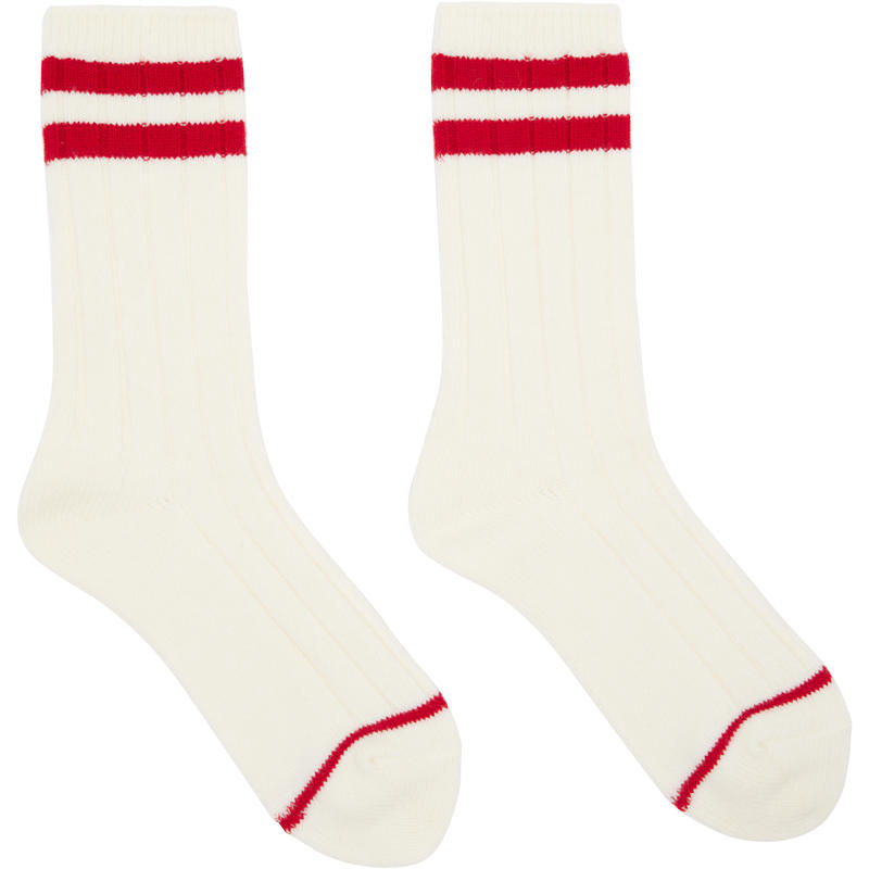 UNDERCOVER 女士 袜子 灰白色条纹中筒袜