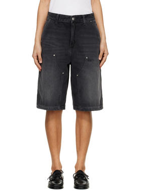 Carhartt WIP 卡哈特 女士 牛仔短裤 黑色 Nixon Double Knee