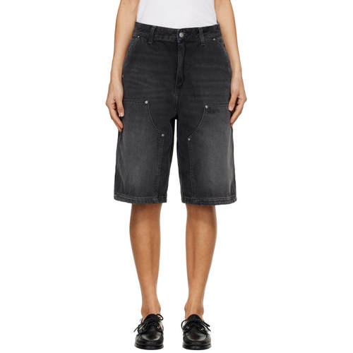 Carhartt WIP 卡哈特 女士 牛仔短裤 黑色 Nixon Double Knee