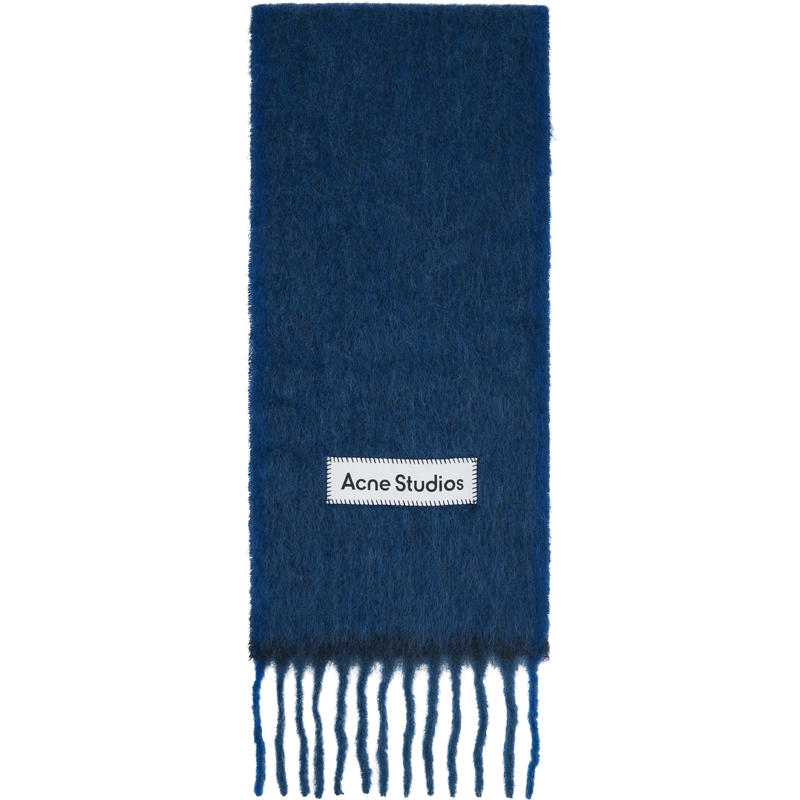 Acne Studios 女士 围巾 海军蓝 Wool Mohair Narrow 围巾