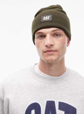 CAT WWR 男士 毛线帽 WWR label 猫眼袖口深绿色小便帽