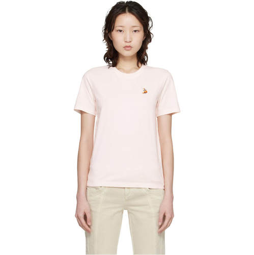 Maison Kitsuné 女士 SS26 T恤 粉色 Dreaming Fox Regular