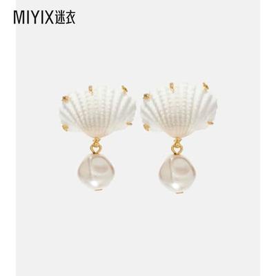 Jennifer Behr 女款Isola 人造珍珠耳环 迷衣时尚