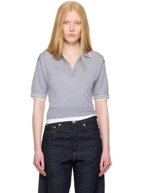 3.1 Phillip Lim 女士 POLO衫 灰色 Cropped Polo 衫