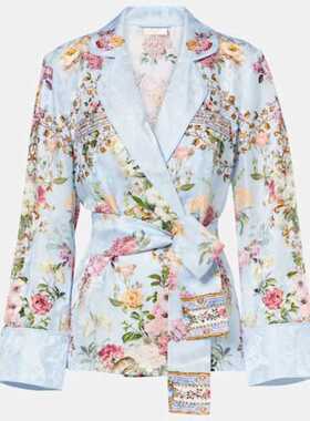 Camilla and Marc 女士 西装外套 Tiled 束带花朵夹克(Time)