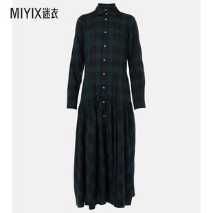 式 女款 格子斜纹布衬衫 迷衣时 连衣裙 Ralph Polo Lauren拉夫劳伦