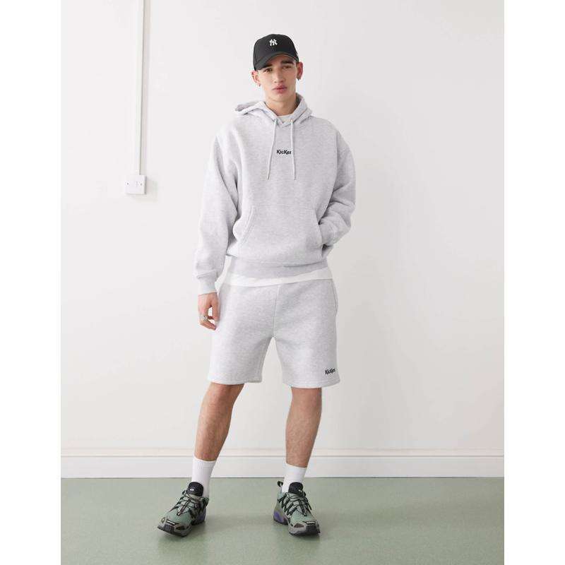 Kickers 男士 短裤 co-ord 抓绒浅灰色短裤