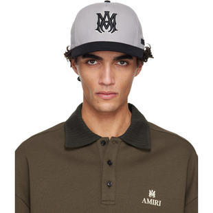 Amiri 埃米尔 男士 棒球帽 灰色  黑色 MA Outline Two Tone