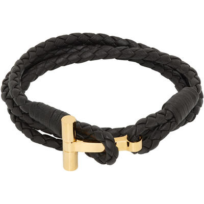 Tom Ford 汤姆·福特 男士 手链 Braided Leather T 手环