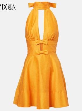 Rebecca Vallance 女款Cera 剪口挂脖迷你连衣裙 迷衣时尚