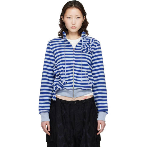 OPEN YY 女士 卫衣 独家发售海军蓝 Applique Knit Zipup 夹克