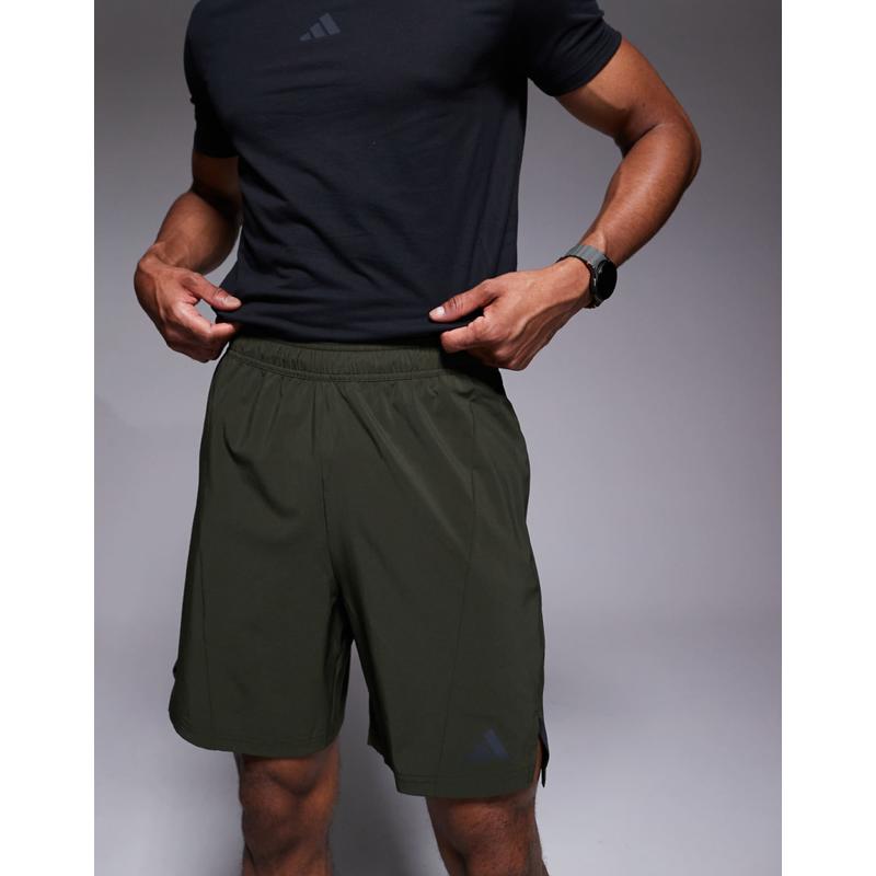 Adidas 男士 运动短裤 D4T 训练深色卡其色短裤