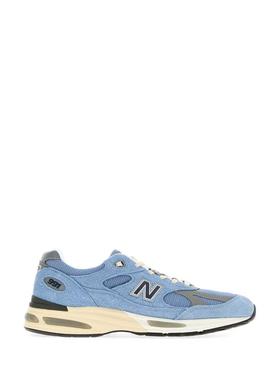 New balance 中性（成人） 运动鞋 991V2 浅蓝色绒面革网纱运动鞋
