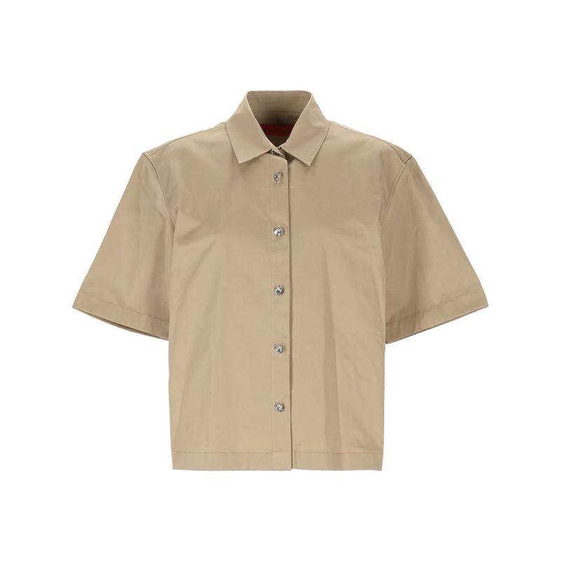 THE LATEST 女士 SS25 上衣 最新款纽扣短袖