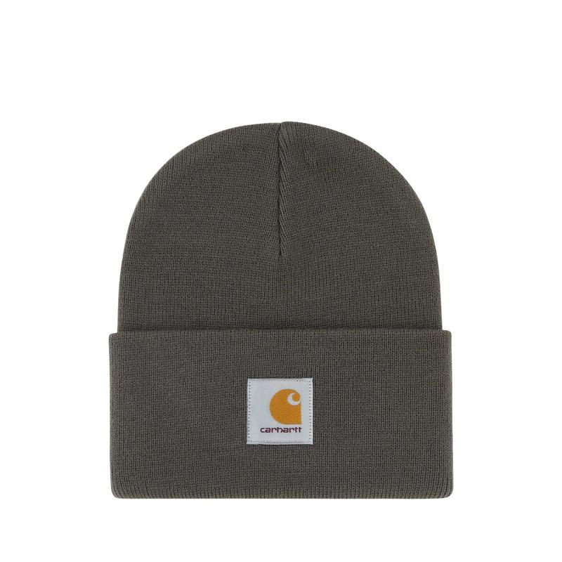 Carhartt WIP 男士 CO 毛线帽 深灰色有机玻璃手表帽子