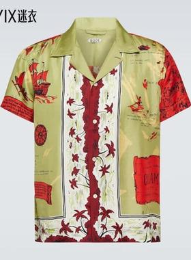 Bode 男款印花真丝衬衫 迷衣时尚