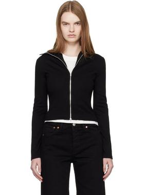 Our Legacy 女士 卫衣 黑色 Slim Zip Longsleeve 夹克