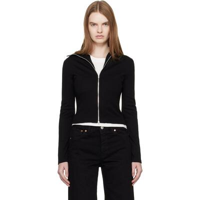 Our Legacy 女士 卫衣 黑色 Slim Zip Longsleeve 夹克
