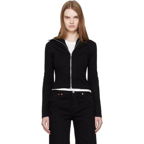 Our Legacy 女士 卫衣 黑色 Slim Zip Longsleeve 夹克