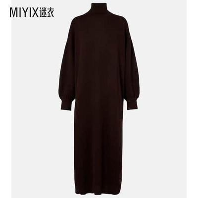 Jardin Des Orangers 女款高领羊毛羊绒针织连衣裙 迷衣时尚