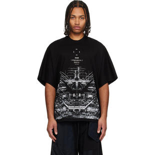 julius 男士 T恤 黑色 Europa Base Oversized