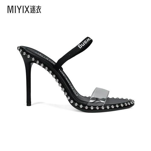 【早秋新品】Alexander Wang亚历山大王 女款Nova 饰钉高跟鞋