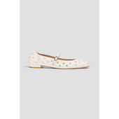 铆钉皮质玛丽珍平底鞋 Stuart 芭蕾鞋 Claris Weitzman 女士