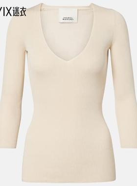 isabel marant 女款Felicia 针织棉混纺上衣 迷衣时尚