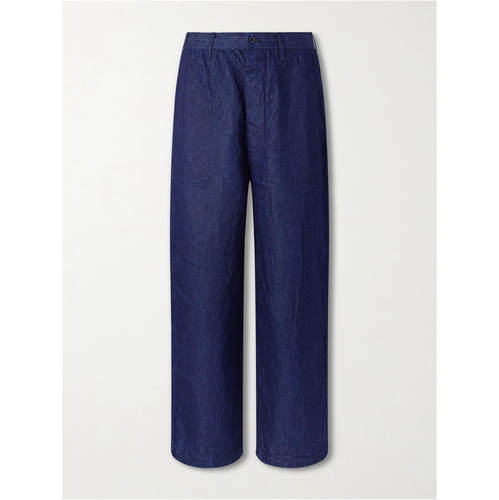 ORSLOW 男士 FW26 长裤 U.S. 海军蓝直筒亚麻裤子