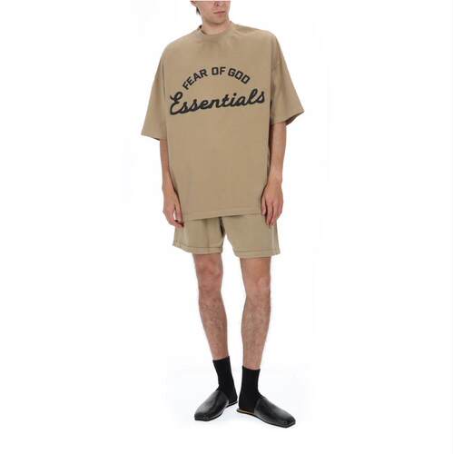 Essentials 男士 SS26 短裤 浅褐色棉质