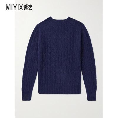 【早秋新品】Drake's 男款Shetland 粗线针织磨毛羊毛毛衣