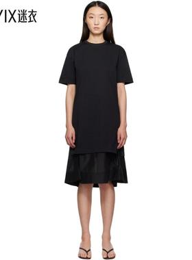 3.1 Phillip Lim 女款黑色 Oversized T-shirt Combo 连衣裙 迷衣