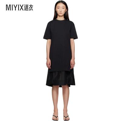 3.1 Phillip Lim 女款黑色 Oversized T-shirt Combo 连衣裙 迷衣