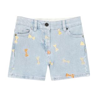 Stella Mccartney 斯特拉·麦卡特尼 女童 牛仔短裤 刺绣童装