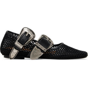 女士 Net 芭蕾鞋 Crochet Jet 独家发售黑色 Toga