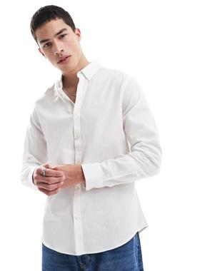 Threadbare 男士 衬衫 磨绒长袖衬衫(白色)