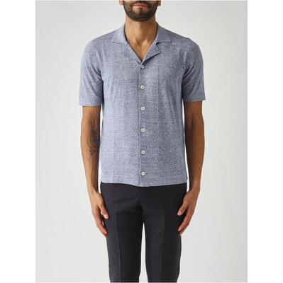 Gran Sasso 格兰·萨索 男士 SS26 衬衫 Gran Sasso 短袖保龄球衫