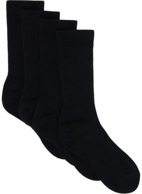 Visvim 男士 袜子 两双装黑色 Achilles Hi 中筒袜