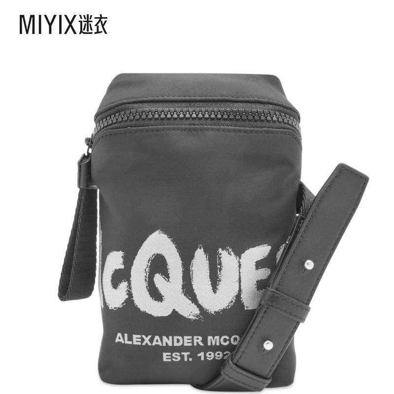 【早秋新品】AMQ Alexander McQueen 亚历山大麦昆 徽标单肩包 男