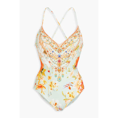 Camilla and Marc 女士 连体泳衣 水晶装饰印花泳衣