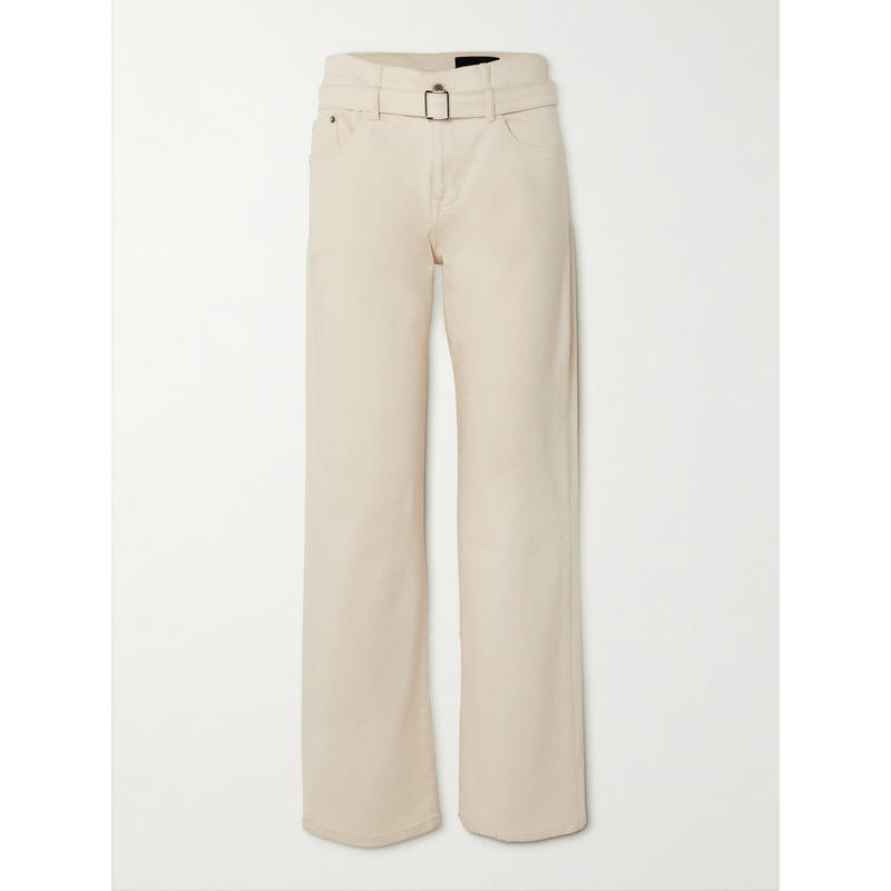 Proenza Schouler 女士 牛仔长裤 Ellsworth 束带高腰直筒牛仔裤