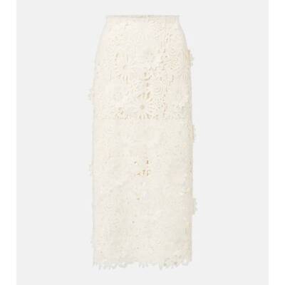 ROTATE 女士 中长裙 Bridal 蕾丝铅笔半身裙