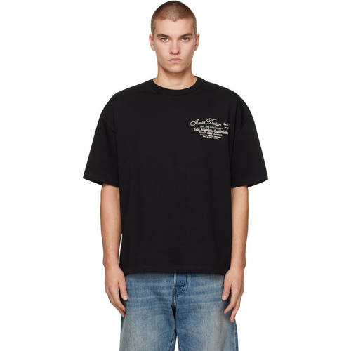 Amiri 埃米尔 男士 T恤 黑色 Dreamers Chain Stitch Oversized
