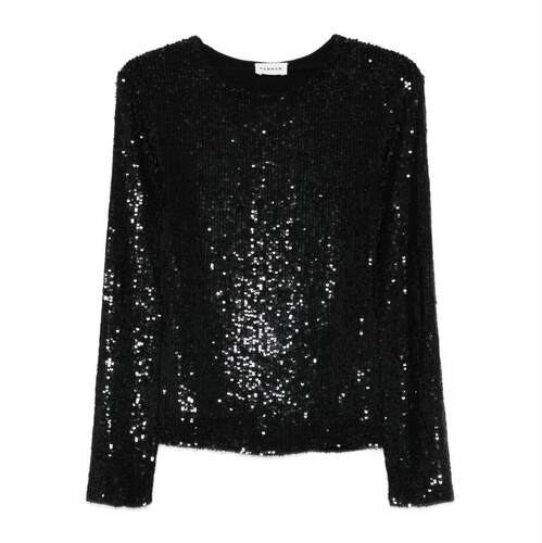 Parosh 女士 FW25 上衣 黑色珠片长袖
