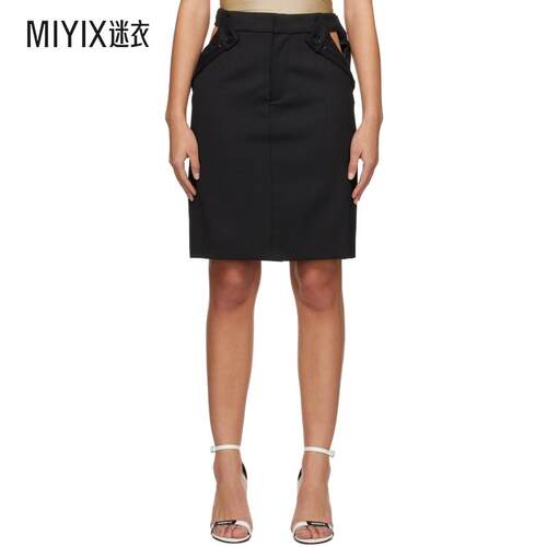 Coperni 女士黑色 Open Hip 短裙 迷衣时尚