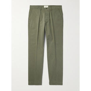 Générale 直筒件染棉质斜纹布裤 男士 长裤 子 FW25 Officine