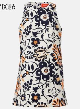 La DoubleJ 女款Racer 印花棉府绸迷你连衣裙 迷衣时尚