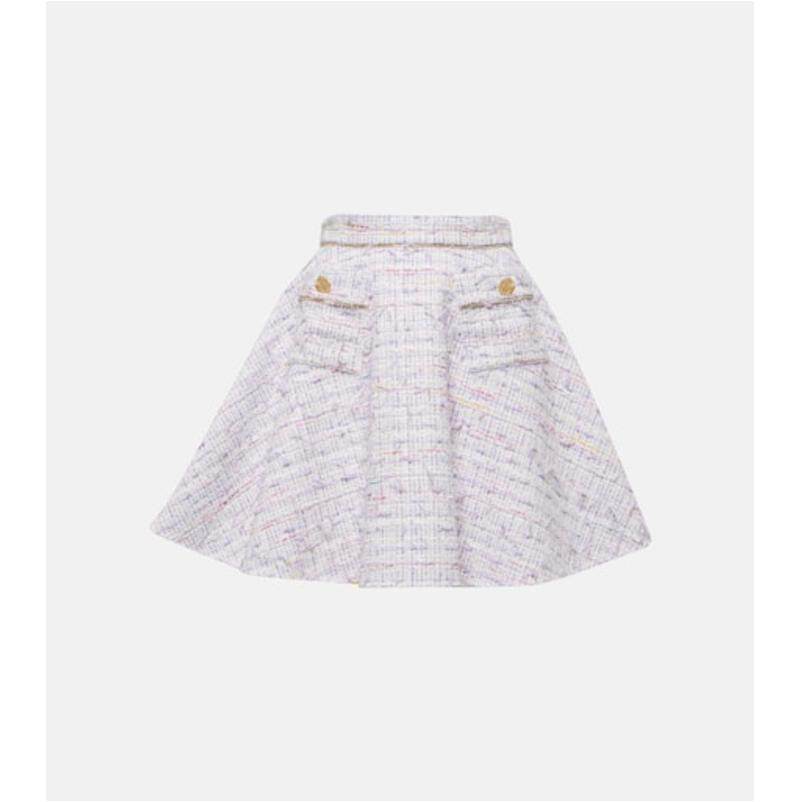 Nina Ricci 莲娜丽姿 女士 迷你裙 高腰棉混纺花呢迷官网直邮进口