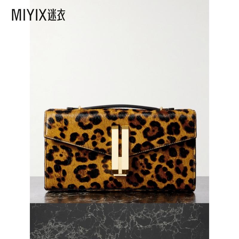 【秋冬新品】DeMellier 女款Vancouver 豹纹小牛毛手包 迷衣时尚